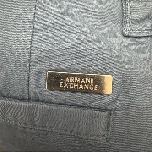 Armani Exchange Blue Flat Front Shorts - Picture 3 of 6